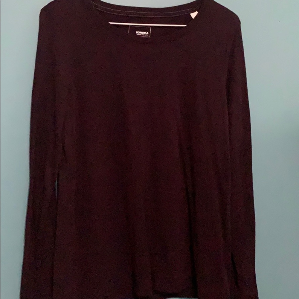 Dark purple long sleeve T-shirt